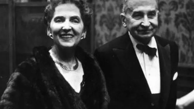 Margit and Ludwig von Mises at Festschrift dinner